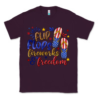 Plum flip flops fireworks and freedom Classic Tee - texasbilliewilder