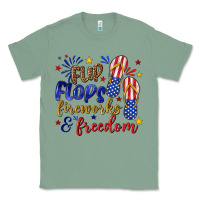 Sage flip flops fireworks and freedom Classic Tee - texasbilliewilder