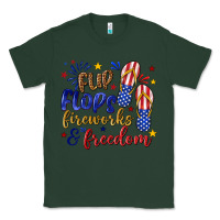 Sports Green flip flops fireworks and freedom Classic Tee - texasbilliewilder