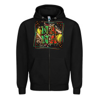 Black softball nana with leopard Zipper Hoodie - Zillion Design Studio