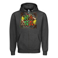 Charcoal Heather softball nana with leopard Zipper Hoodie - Zillion Design Studio