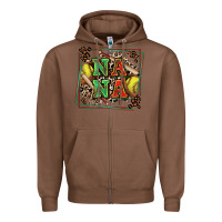 Chestnut softball nana with leopard Zipper Hoodie - Zillion Design Studio