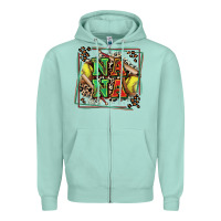 Seafoam softball nana with leopard Zipper Hoodie - Zillion Design Studio