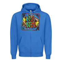 True Royal softball nana with leopard Zipper Hoodie - Zillion Design Studio