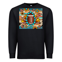 Black football cowhide sunflower Premium Sweatshirt - JahusDesignShop