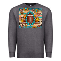 Charcoal Heather football cowhide sunflower Premium Sweatshirt - JahusDesignShop