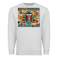 Dove Grey football cowhide sunflower Premium Sweatshirt - JahusDesignShop