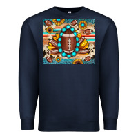 Navy football cowhide sunflower Premium Sweatshirt - JahusDesignShop