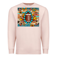 Pale Pink football cowhide sunflower Premium Sweatshirt - JahusDesignShop