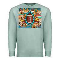 Seafoam football cowhide sunflower Premium Sweatshirt - JahusDesignShop