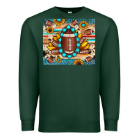 Sports Green football cowhide sunflower Premium Sweatshirt - JahusDesignShop