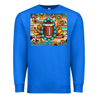 Football Cowhide Sunflower Premium Sweatshirt | Teevron