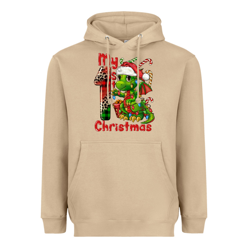 My First Christmas Dragon Heavyweight Hoodie by FaDigitalArtStudio | Teevron