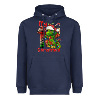 Navy my first christmas dragon Heavyweight Hoodie - FaDigitalArtStudio