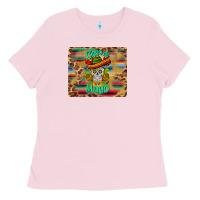 Bubblegum Pink cinco de mayo sombrero skull mousepad Ladies Tee - BarkalooDesign