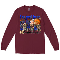 Burgundy i'm just here for the snacks #basketball sister Long Sleeve Tee - Zillion Design Studio