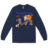 Navy i'm just here for the snacks #basketball sister Long Sleeve Tee - Zillion Design Studio