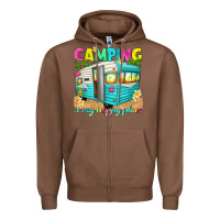 Chestnut camping is my happy place Zipper Hoodie - texasbilliewilder