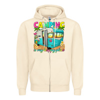 Sandshell camping is my happy place Zipper Hoodie - texasbilliewilder