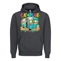 Smoke camping is my happy place Zipper Hoodie - texasbilliewilder
