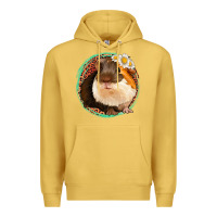 Antique Gold floral leopard guinea pigs Premium Hoodie - Jasminsmagicworld