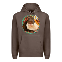 Coffee floral leopard guinea pigs Premium Hoodie - Jasminsmagicworld