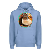 Colony Blue floral leopard guinea pigs Premium Hoodie - Jasminsmagicworld