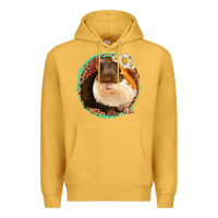Mustard floral leopard guinea pigs Premium Hoodie - Jasminsmagicworld