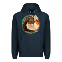 Navy floral leopard guinea pigs Premium Hoodie - Jasminsmagicworld