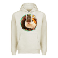 Oatmeal Heather floral leopard guinea pigs Premium Hoodie - Jasminsmagicworld