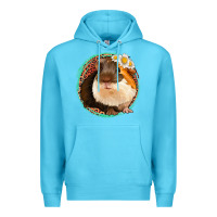 Ocean Blue floral leopard guinea pigs Premium Hoodie - Jasminsmagicworld