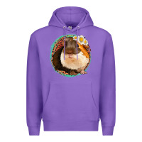 Purple floral leopard guinea pigs Premium Hoodie - Jasminsmagicworld