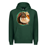 Sports Green floral leopard guinea pigs Premium Hoodie - Jasminsmagicworld