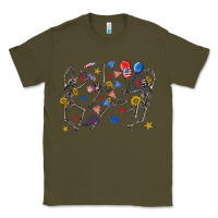 Army Green fourth of july dancing skeleton Classic Tee - texasbilliewilder