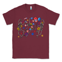 Burgundy fourth of july dancing skeleton Classic Tee - texasbilliewilder