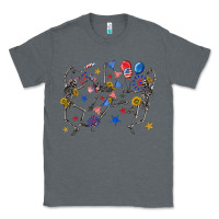 Charcoal Heather fourth of july dancing skeleton Classic Tee - texasbilliewilder