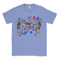 Colony Blue fourth of july dancing skeleton Classic Tee - texasbilliewilder