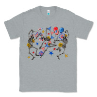 Heather Grey fourth of july dancing skeleton Classic Tee - texasbilliewilder