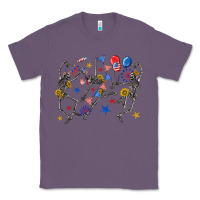 Lavender fourth of july dancing skeleton Classic Tee - texasbilliewilder