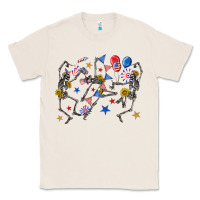 Natural fourth of july dancing skeleton Classic Tee - texasbilliewilder