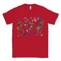 Red fourth of july dancing skeleton Classic Tee - texasbilliewilder