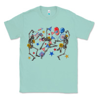 Fourth Of July Dancing Skeleton Classic Tee | Teevron