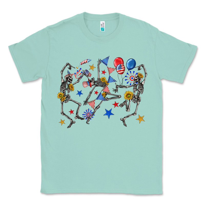Fourth Of July Dancing Skeleton Classic Tee by texasbilliewilder | Teevron