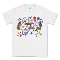 White fourth of july dancing skeleton Classic Tee - texasbilliewilder