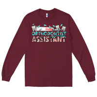Burgundy orthodontist assistant Long Sleeve Tee - texasbilliewilder