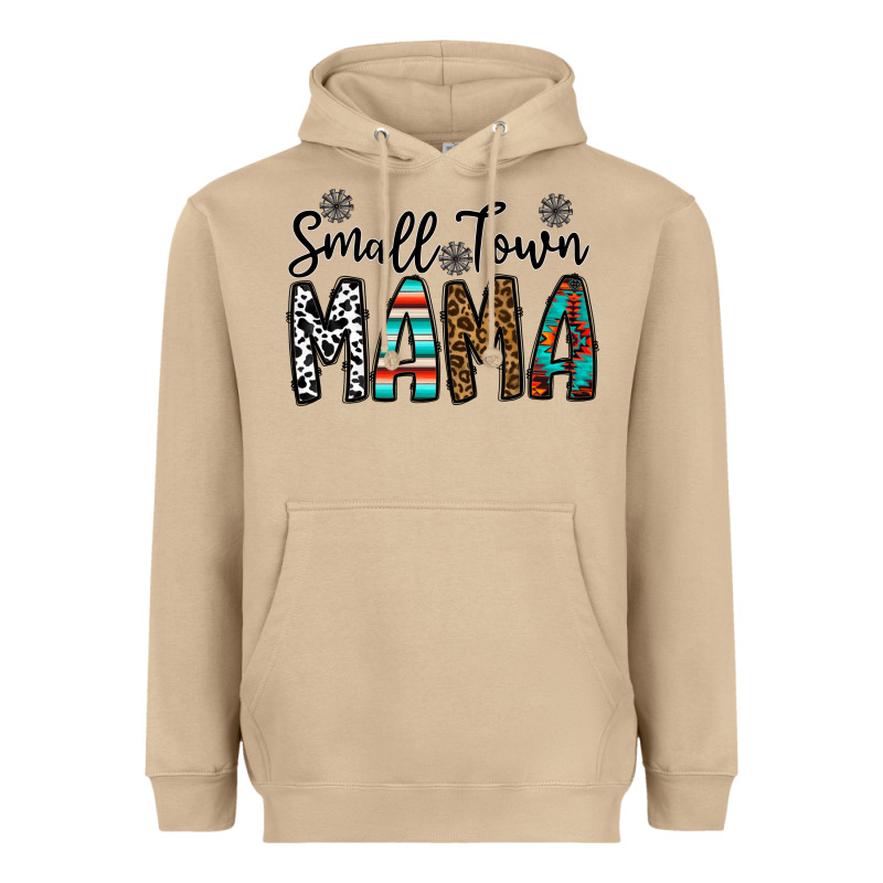 Small Town Mama Heavyweight Hoodie by CowhideDigitalArt | Teevron