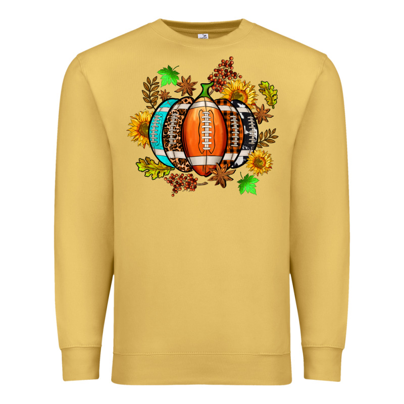 Fall Football Sunflower And Fall Premium Sweatshirt by AdoDesignShop | Teevron