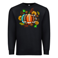 Black fall football sunflower and fall Premium Sweatshirt - AdoDesignShop
