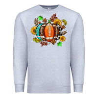 Heather Grey fall football sunflower and fall Premium Sweatshirt - AdoDesignShop