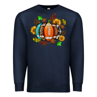 Navy fall football sunflower and fall Premium Sweatshirt - AdoDesignShop